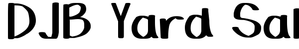 DJB Yard Sale Marker font preview